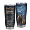 Personalized To My Bonus Son Gifts From Stepmother Stepdad Tumbler Bear Never Forget How Much I Love You Stepson Birthday Graduation Christmas Custom Cup Travel Mug | siriusteestore