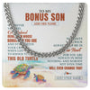 Cuban Link Chain Necklace Stainless Steel | 1 | Personalized To My Bonus Son Gifts Necklace From Stepmom Stepdad Whenever Turtle Unique Birthday Gifts For Stepson Christmas Custom Gift Box Message Card | https://siriusteestore.