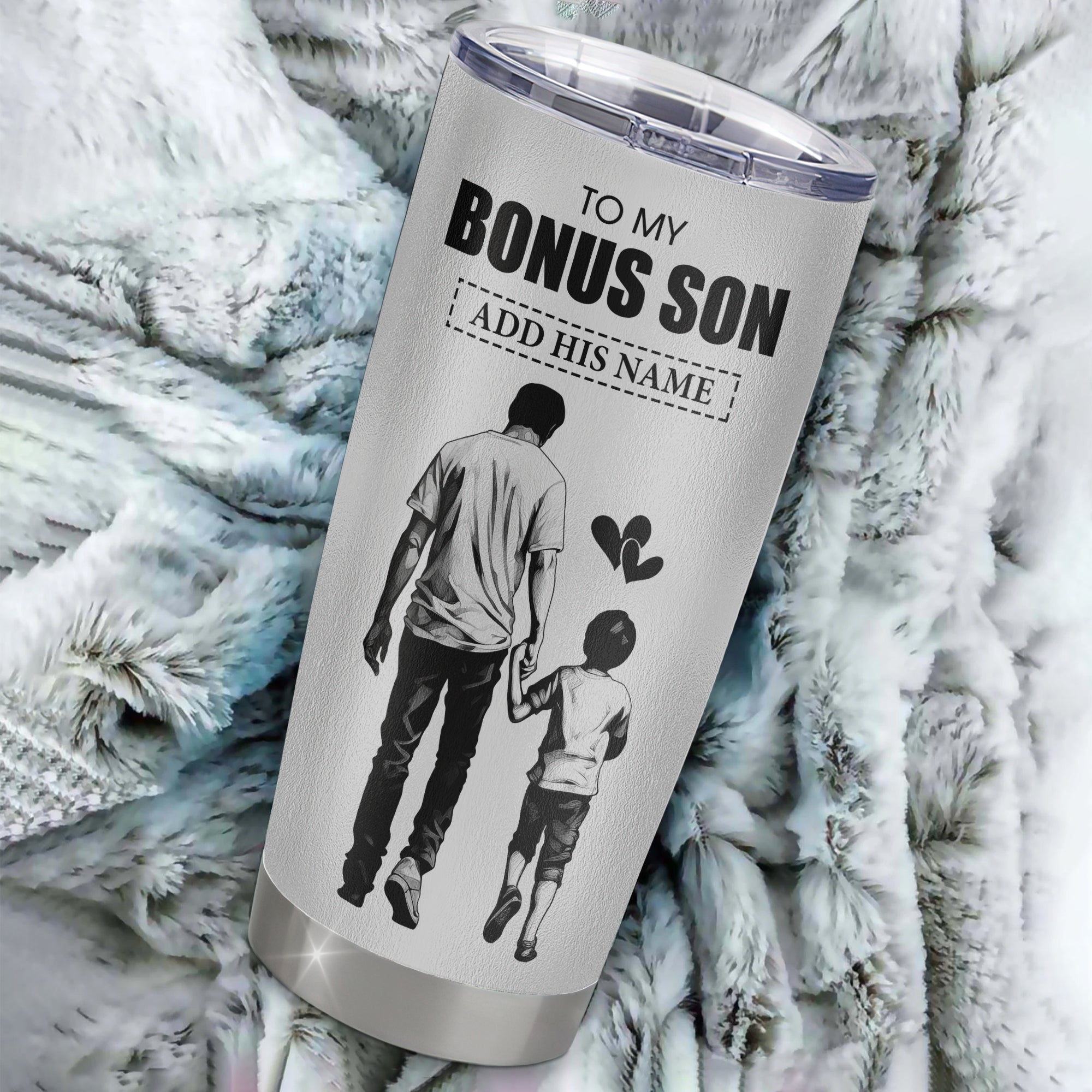 Personalized To My Bonus Son Gifts Tumbler From Stepdad Whenever Man Unique Birthday Gifts For Stepson Graduation Christmas Custom Stainless Steel Cup Travel Mug | siriusteestore