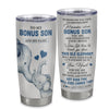 Personalized To My Bonus Son Gifts Tumbler From Stepmom Stepdad Whenever Elephant Unique Birthday Gifts For Stepson Graduation Christmas Custom Stainless Steel Mug | siriusteestore