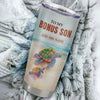 Personalized To My Bonus Son Gifts Tumbler From Stepmom Stepdad Whenever Turtle Unique Birthday Gifts For Stepson Graduation Christmas Custom Stainless Steel Mug | siriusteestore
