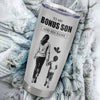 Personalized To My Bonus Son Gifts Tumbler From Stepmom Stepdad Whenever Woman Unique Birthday Gifts For Stepson Graduation Christmas Custom Stainless Steel Travel Mug | siriusteestore