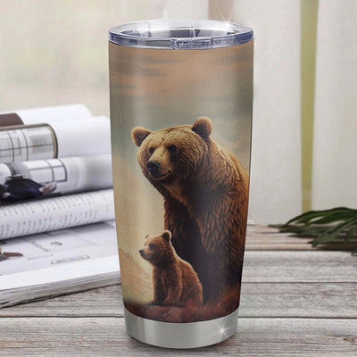 Personalized To My Bonus Son I Love You Forever Tumbler From Stepmom Stepdad Stainless Steel Cup Bear Stepson Birthday Gifts Graduation Christmas Custom Travel Mug | siriusteestore