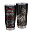 Personalized To My Bonus Son Knight Templar Tumbler From Stepdad Stainless Steel Cup You Will Never Lose Stepson Birthday Gifts Graduation Christmas Custom Travel Mug | siriusteestore