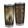 Personalized To My Bonus Son Tumbler From Step Mom Dad Stainless Steel Cup Whenever You Feel Bear Stepson Birthday Gifts Graduation Christmas Custom Travel Mug | siriusteestore