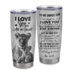Personalized To My Bonus Son Tumbler From Stepmother Stainless Steel Cup I Love You With All My Heart Stepson Birthday Graduation Christmas Travel Mug | siriusteestore
