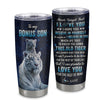 Personalized To My Bonus Son Tumbler Gift From Stepfather Stainless Steel Cup This Old Tiger Love You Stepson Birthday Graduation Christmas Custom Travel Mug | siriusteestore