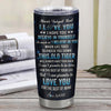Personalized To My Bonus Son Tumbler Gift From Stepfather Stainless Steel Cup This Old Tiger Love You Stepson Birthday Graduation Christmas Custom Travel Mug | siriusteestore