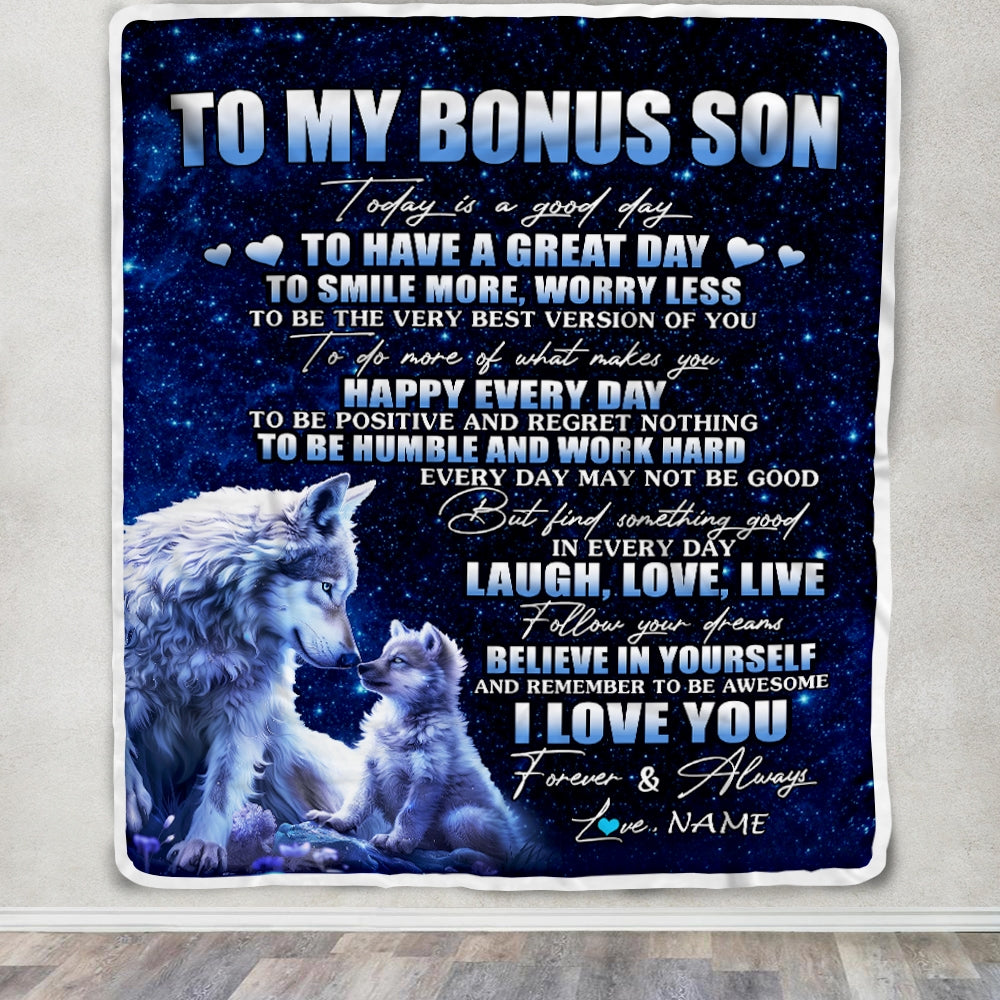 Personalized To My Mom Wolf Lovely Blanket From Son To My Mom You Are The Greatest  Mom On Earth Wolf Blanket G… in 2023