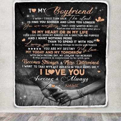 Personalized To My Boyfriend Blanket From Girlfriend I'd Find You Sooner Love You Longer Boyfriend Anniversary Valentines Day Christmas Fleece Throw Blanket | siriusteestore