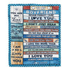 Personalized To My Boyfriend Blanket From Girlfriend Wood I Love You More Boyfriend Birthday Anniversary Valentines Day Christmas Gift Customized Fleece Blanket | siriusteestore