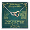 Interlocking Hearts Necklace | Personalized To My Boyfriend's Beautiful Mom Necklace From Daughter Thannk You Mother In Law Mothers Day Birthday Christmas Customized Gift Box Message Card | siriusteestore