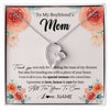 Forever Love Necklace 14K White Gold Finish | 1 | Personalized To My Boyfriend's Mom Gifts Necklace Thank You Birthday Gifts For Boyfriends Mom Mother In Law Mothers Day Jewelry Gift Box Message Card | siriusteestore