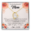 Forever Love Necklace 18K Yellow Gold Finish | 1 | Personalized To My Boyfriend's Mom Gifts Necklace Thank You Birthday Gifts For Boyfriends Mom Mother In Law Mothers Day Jewelry Gift Box Message Card | https://siriusteestore.