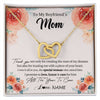 Interlocking Hearts Necklace 18K Yellow Gold Finish | 1 | Personalized To My Boyfriend's Mom Gifts Necklace Thank You Birthday Gifts For Boyfriends Mom Mother In Law Mothers Day Jewelry Gift Box Message Card | https://siriusteestore.