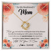 Love Knot Necklace 18K Yellow Gold Finish | 1 | Personalized To My Boyfriend's Mom Gifts Necklace Thank You Birthday Gifts For Boyfriends Mom Mother In Law Mothers Day Jewelry Gift Box Message Card | siriusteestore