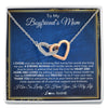 Interlocking Hearts Necklace | Personalized To My Boyfriend's Mom Necklace From Daughter A Strong Women Mother In Law Birthday Mothers Day Christmas Customized Gift Box Message Card | siriusteestore
