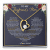 Forever Love Necklace 18K Yellow Gold Finish | 1 | Personalized To My Boyfriend's Mom Necklace Gifts Truly Grateful Mother In Law Mothers Day Birthday Gifts Wedding Presents Customized Gift Box Message Card | siriusteestore