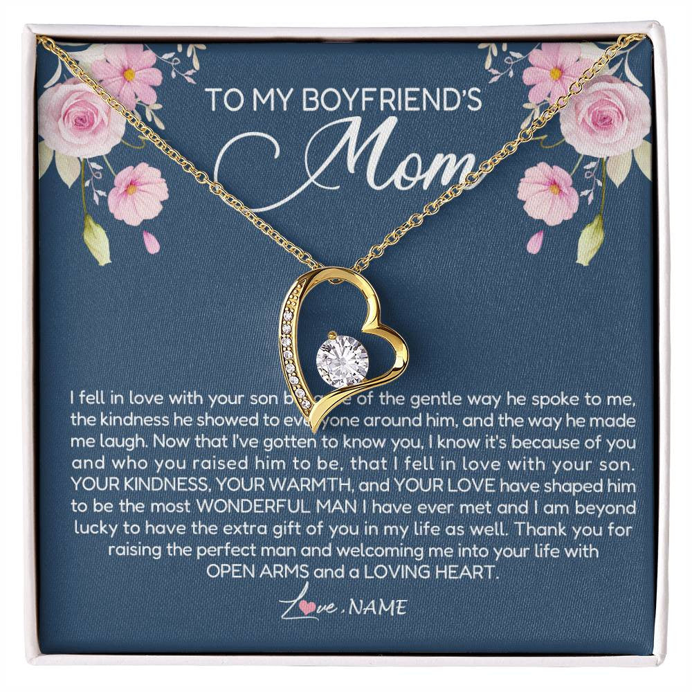 To My Mother Gift Forever Love Necklace Message Card Gift from Son to