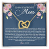 Interlocking Hearts Necklace 18K Yellow Gold Finish | Personalized To My Boyfriend's Mom Necklace Thank You For Raising The Perfect Man Boyfriend's Mom Mother's Day Pendant Jewelry Customized Gift Box Message Card | siriusteestore
