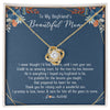 Love Knot Necklace 18K Yellow Gold Finish | Personalized To My Boyfriend's Mom Necklace Thank You For Raising Wonderful Son Boyfriend's Mom Mother's Day Pendant Jewelry Customized Gift Box Message Card | siriusteestore