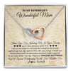 Interlocking Hearts Necklace | Personalized To My Boyfriend's Mom Necklace Thank You Including Me In Your Family Mother In Law Mothers Day Christmas Jewelry Customized Gift Box Message Card | siriusteestore