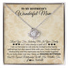 Love Knot Necklace | Personalized To My Boyfriend's Mom Necklace Thank You Including Me In Your Family Mother In Law Mothers Day Christmas Jewelry Customized Gift Box Message Card | siriusteestore