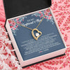 Forever Love Necklace 18K Yellow Gold Finish | Personalized To My Boyfriend's Mom Necklace from Daugter I Will Forever Be Grateful Mother In Law Jewelry Birthday Wedding Christmas Customized Message Card | siriusteestore