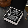 Cuban Link Chain Necklace Stainless Steel | Personalized To My Brother Cuban Necklace From Sister I Wish You The Strength Brother Birthday Graduation Inspirational Customized Gift Box Message Card | siriusteestore