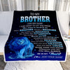 Personalized To My Brother Gifts From Sister Blanket Lion Always A Big Brother Birthday Gifts Graduation Ideas Presents Christmas Gift Custom Fleece Blanket | siriusteestore