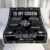 Personalized To My Cousin Blanket From Family I Wish You The Strength Cousin Birthday Gifts Positive Graduation Christmas Customized Fleece Throw Blanket | siriusteestore