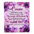 Personalized To My Cousin Gifts Blanket From Family Purple Floral Birthday Gifts For Cousin Graduation Christmas Custom Fleece Throw Blanket | siriusteestore
