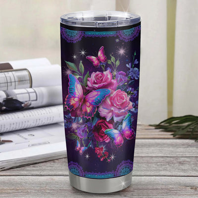 Personalized To My Cousin Stainless Steel Tumbler Cup My Hero My Forever Friend Flower Bufterfly Mermaid Cousin Birthday Graduation Christmas Travel Mug | siriusteestore