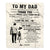 Personalized To My Dad Blanket From Daughter For All The Times That I Forgot To Thank You Dad Birthday Fathers Day Christmas Customized Fleece Blanket | siriusteestore