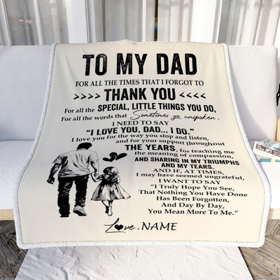 To my dad blanket from daughter on sale