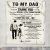 Personalized To My Dad Blanket From Daughter For All The Times That I Forgot To Thank You Dad Birthday Fathers Day Christmas Customized Fleece Blanket | siriusteestore