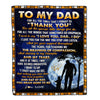 Personalized To My Dad Blanket From Daughter Son Thank You Grateful Love Dad Birthday Fathers Day Thanksgiving Christmas Customized Gift Fleece Blanket | siriusteestore