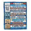 Personalized To My Dad Blanket From Daughter Son Wood Best Gifts For Great Dad Birthday Fathers Day Christmas Customized Fleece Throw Blanket | siriusteestore
