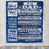 Personalized To My Dad Blanket From Daughter Son Wood Birthday Gift For Dad When I Was A Child Best Dad Fathers Day Christmas Customized Fleece Throw Blanket | siriusteestore
