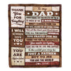 Personalized To My Dad Blanket From Daughter Son Wood Birthday Gift For Dad Who Wants Nothing Best Dad Fathers Day Christmas Customized Fleece Throw Blanket | siriusteestore