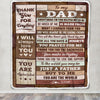 Personalized To My Dad Blanket From Daughter Son Wood Birthday Gift For Dad Who Wants Nothing Best Dad Fathers Day Christmas Customized Fleece Throw Blanket | siriusteestore