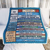 Personalized To My Dad Blanket From Daughter Son Wood I Love You Thank You Dad Birthday Fathers Day Thanksgiving Christmas Customized Gift Fleece Blanket | siriusteestore