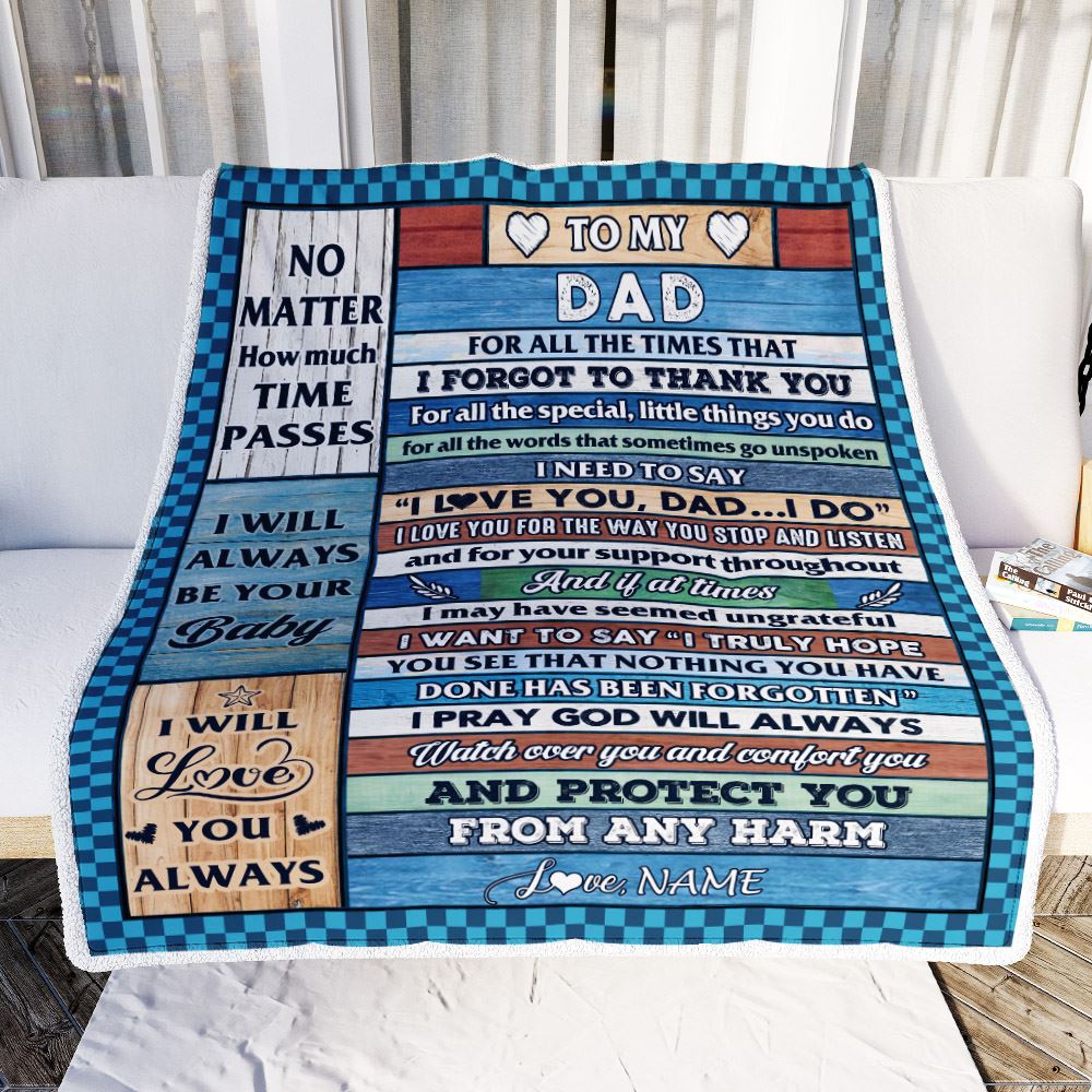 To My happe Dad Blanket Gift