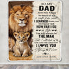 Personalized To My Dad Blanket From Daughter Son You Are The Greatest Lion Dad Birthday Gifts Fathers Day Christmas Customized Travel Fleece Throw Blanket | siriusteestore