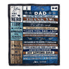 Personalized To My Dad Blanket From Daughter Wood Thank You You Are My Hero Dad Birthday Fathers Day Thanksgiving Christmas Customized Bed Fleece Blanket | siriusteestore