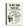 Personalized To My Dad Canvas From Daughter For All The Times That I Forgot To Thank You Dad Birthday Fathers Day Christmas Custom Wall Art Print Framed Canvas | siriusteestore