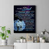 Personalized To My Dad Canvas From Daughter Thank You Day By Day Dad Birthday Fathers Day Thanksgiving Christmas Custom Wall Art Print Framed Canvas | siriusteestore