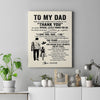 Personalized To My Dad Canvas From Son For All The Times That I Forgot To Thank You Dad Birthday Fathers Day Christmas Custom Wall Art Print Framed Canvas | siriusteestore