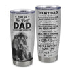 Personalized To My Dad From Son Litte Boy Stainless Steel Tumbler Cup Love You Always And Forever Lion Dad Fathers Day Birthday Christmas Travel Mug | siriusteestore