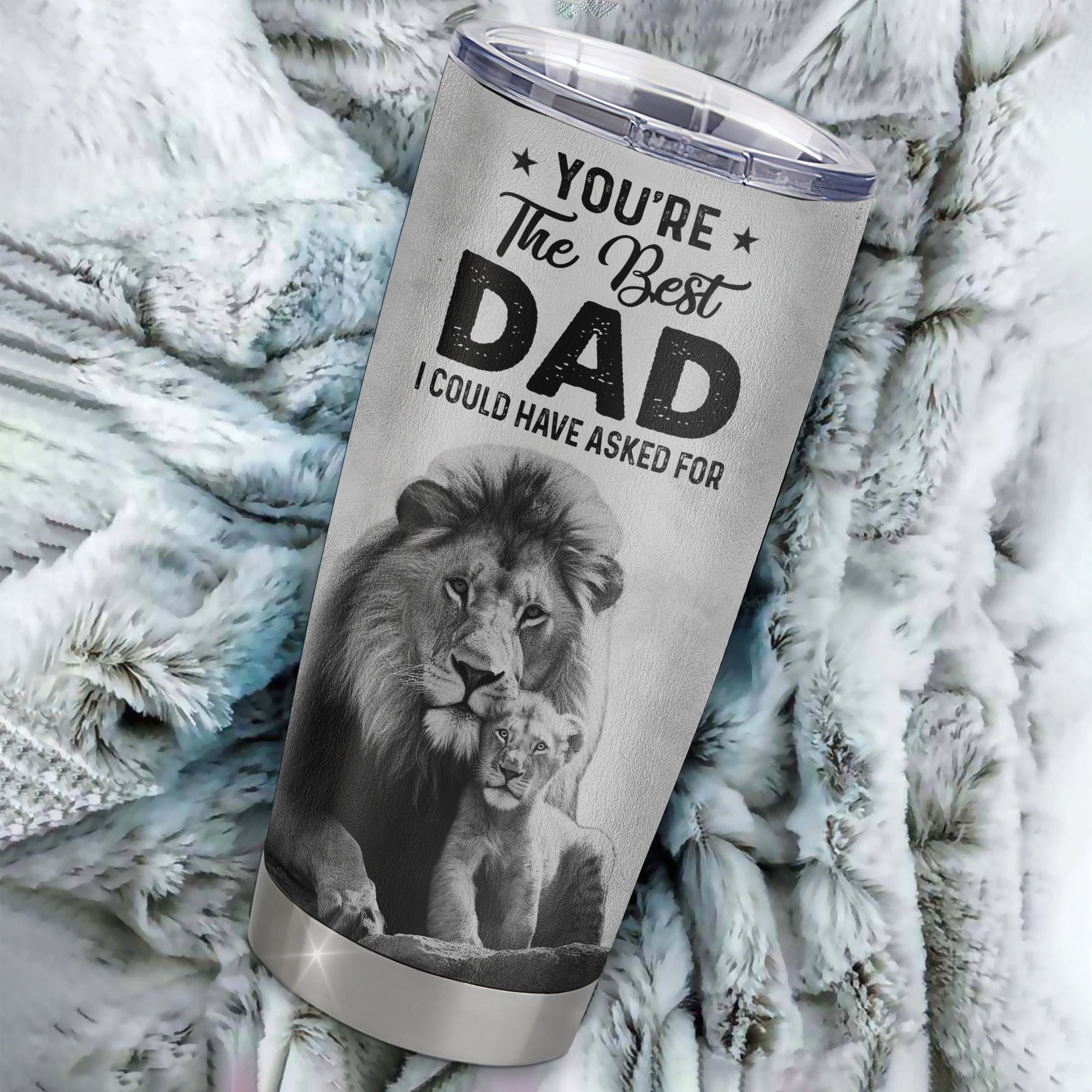 Personalized To My Dad From Son Litte Boy Stainless Steel Tumbler Cup Love You Always And Forever Lion Dad Fathers Day Birthday Christmas Travel Mug | siriusteestore